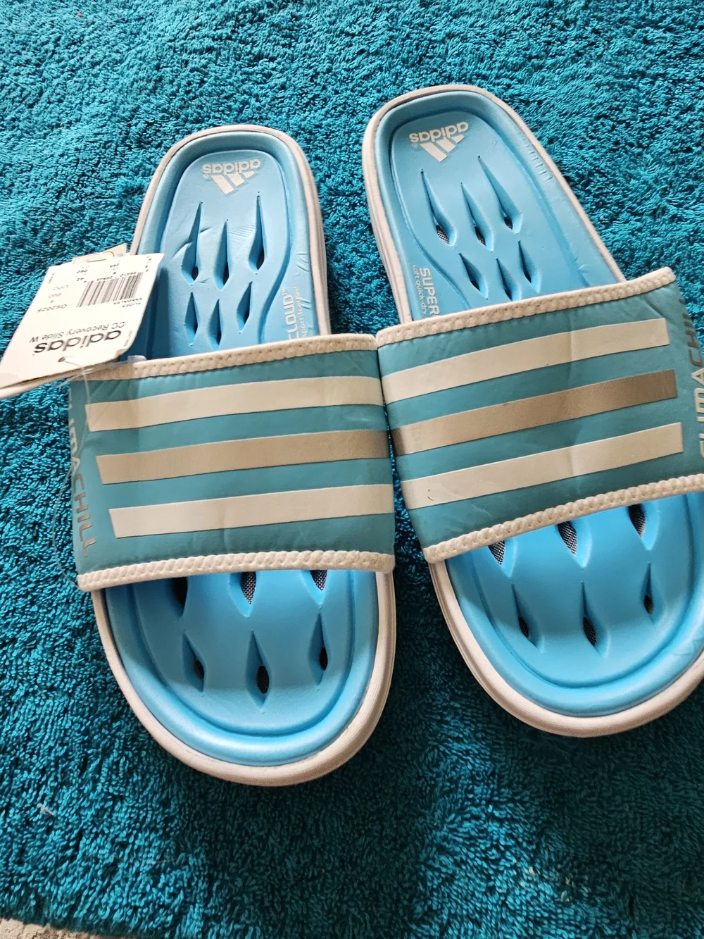 Adidas Climacool/Climachill Men’s Aqua Slide Sandals - Blue/White
